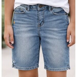 Lucky Brand Zoe Bermuda Stonewashed Stretch Denim Shorts Girl's Size 10 / 22x7